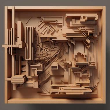 Patterns and decorations Moshe Safdie 2 3d model